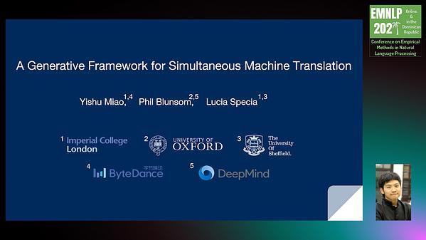 A Generative Framework for Simultaneous Machine Translation