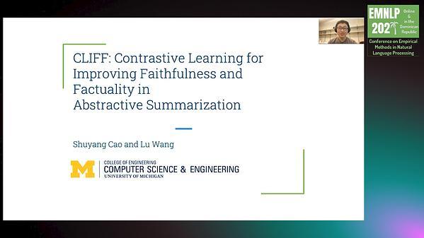 CLIFF: Contrastive Learning for Improving Faithfulness and Factuality in Abstractive Summarization