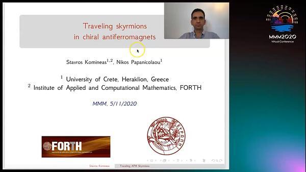 Traveling Skyrmions in Chiral Antiferromagnets