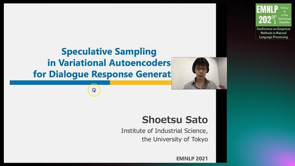 Speculative Sampling in Variational Autoencoders for Dialogue Response Generation