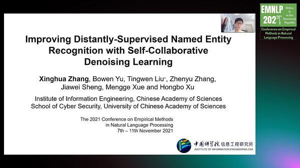 Improving Distantly-Supervised Named Entity Recognition with Self-Collaborative Denoising Learning