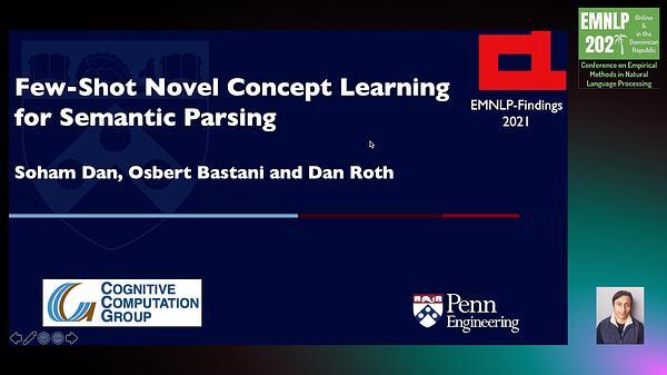 Few-Shot Novel Concept Learning for Semantic Parsing