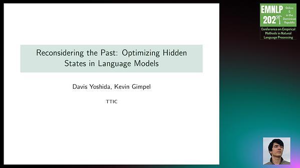 Reconsidering the Past: Optimizing Hidden States in Language Models
