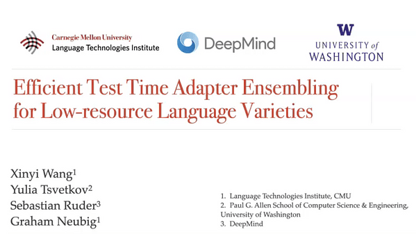 Efficient Test Time Adapter Ensembling for Low-resource Language Varieties