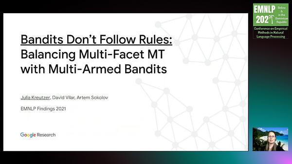 Bandits Don't Follow Rules: Balancing Multi-Facet Machine Translation with Multi-Armed Bandits
