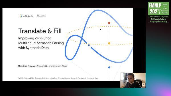 Translate & Fill: Improving Zero-Shot Multilingual Semantic Parsing with Synthetic Data