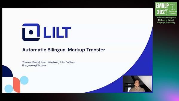 Automatic Bilingual Markup Transfer