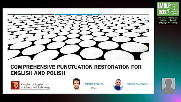 Comprehensive Punctuation Restoration for English and Polish