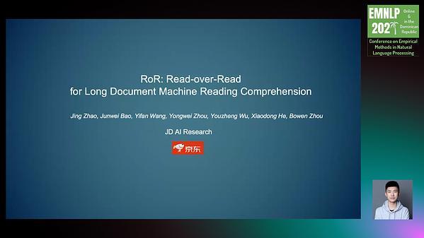 RoR: Read-over-Read for Long Document Machine Reading Comprehension