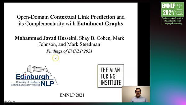 Open-Domain Contextual Link Prediction and its Complementarity with Entailment Graphs