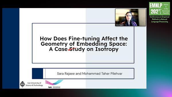 How Does Fine-tuning Affect the Geometry of Embedding Space: A Case Study on Isotropy