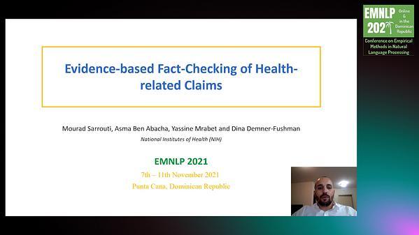 Evidence-based Fact-Checking of Health-related Claims