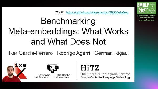 Benchmarking Meta-embeddings: What Works and What Does Not