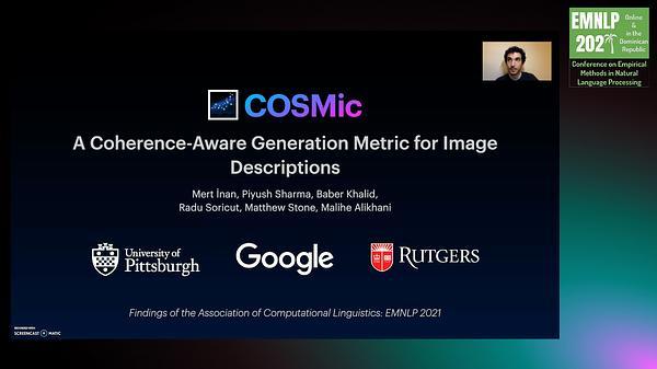 COSMic: A Coherence-Aware Generation Metric for Image Descriptions