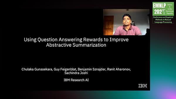 Using Question Answering Rewards to Improve Abstractive Summarization