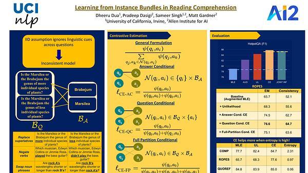 Learning with Instance Bundles for Reading Comprehension