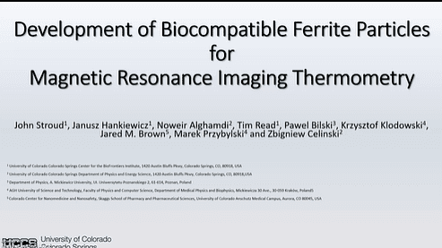 Development of Biocompatible Ferrite Particles for Magnetic Resonance Imaging