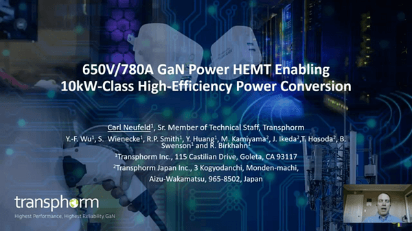 650V/780A GaN Power HEMT Enabling 10kW-Class High-efficiency Power Conversion