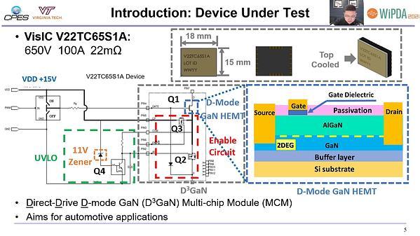 Evaluation of 650V, 100A Direct-Drive GaN Power Switch for Electric Vehicle Powertrain Applications