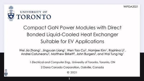 Compact GaN Power Modules with Direct Bonded Liquid-Cooled Heat Exchanger Suitable for EV Applications