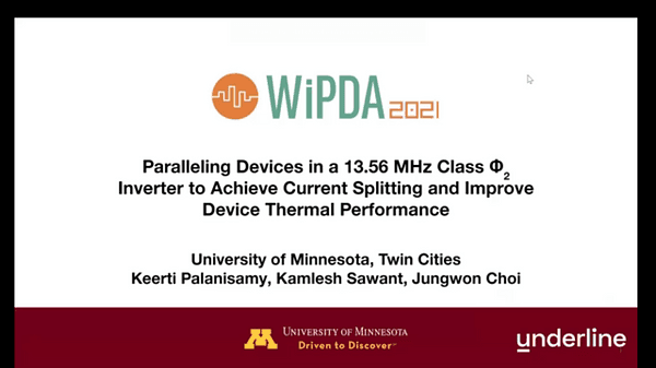 Paralleling Devices in a 13.56 MHz Class Φ2 Inverter to Achieve Current Splitting and Improve Device Thermal Performance