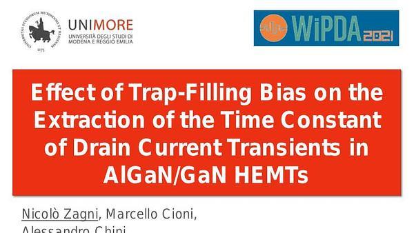 Effect of Trap-Filling Bias on the Extraction of the Time Constant of Drain Current Transients in AlGaN/GaN HEMTs