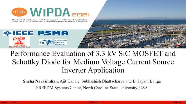 Performance Evaluation of 3.3 kV SiC MOSFET and Schottky Diode for ...