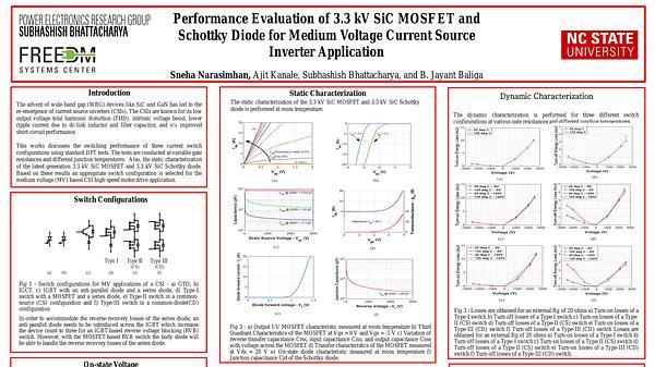Performance Evaluation of 3.3 kV SiC MOSFET and Schottky Diode for Medium Voltage Current Source Inverter Application