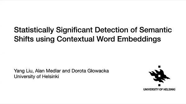 Statistically Significant Detection of Semantic Shifts using Contextual Word Embeddings