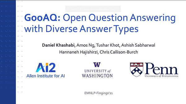 GooAQ: Open Question Answering with Diverse Answer Types