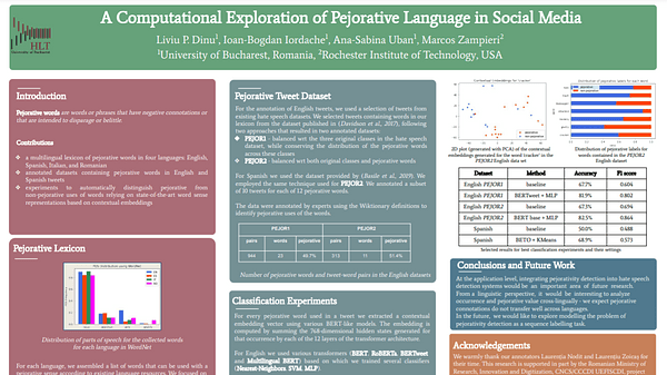 A Computational Exploration of Pejorative Language in Social Media