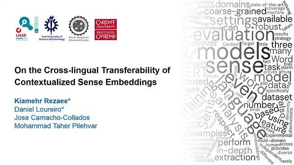 On the Cross-lingual Transferability of Contextualized Sense Embeddings