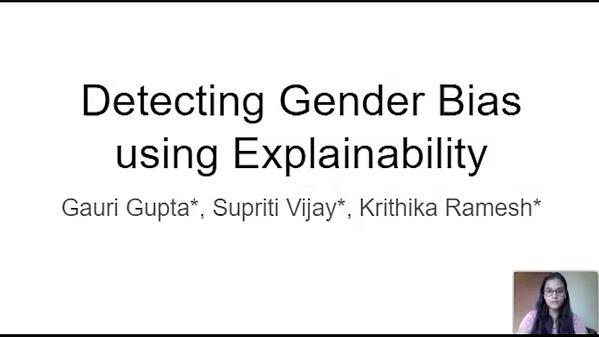 Detecting Gender Bias using Explainability