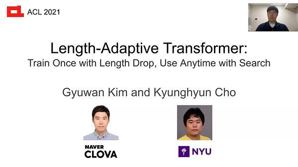 Length-Adaptive Transformer: Train Once with Length Drop, Use Anytime with Search