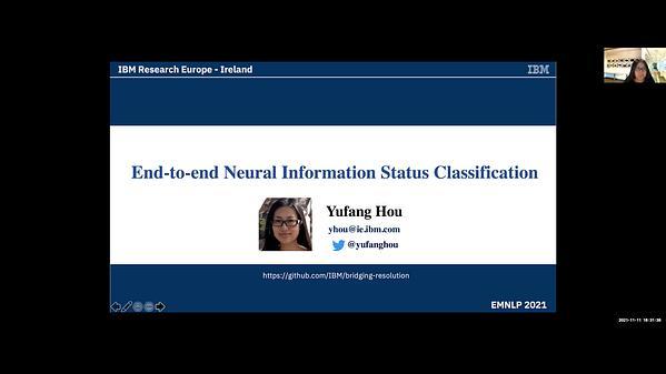 End-to-end Neural Information Status Classification