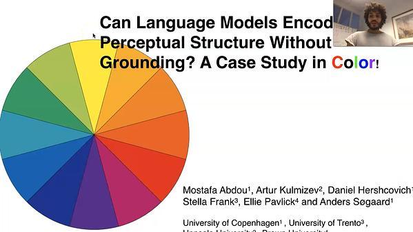 Can Language Models Encode Perceptual Structure Without Grounding? A Case Study in Color