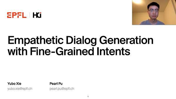Empathetic Dialog Generation with Fine-Grained Intents