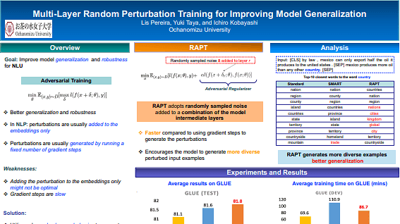 Multi-Layer Random Perturbation Training for improving Model Generalization Efficiently