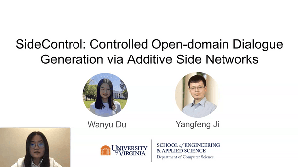 SideControl: Controlled Open-domain Dialogue Generation via Additive Side Networks