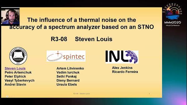 The influence of a thermal noise on the accuracy of a spectrum analyzer based on a spin torque nano-oscillator
