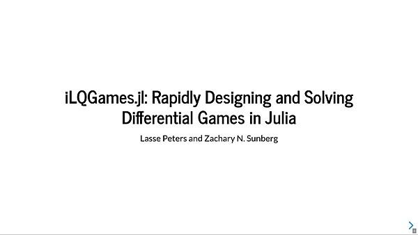 iLQGames.jl: Rapidly Designing and Solving Differential Games in Julia