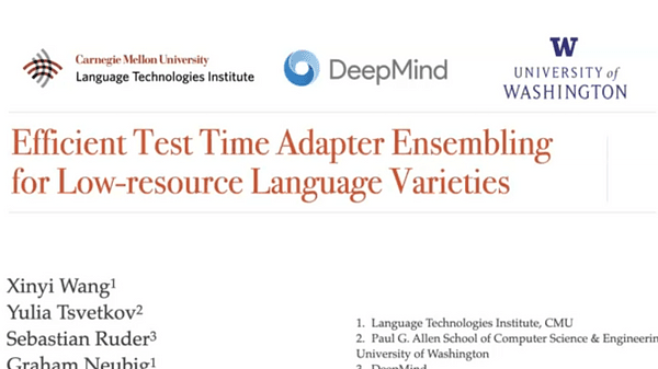 Efficient Test Time Adapter Ensembling for Low-resource Language Varieties