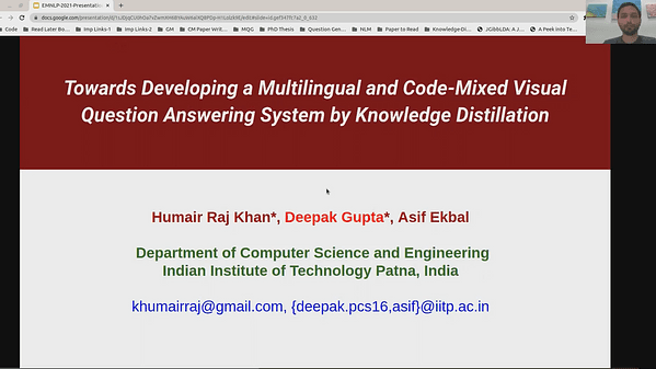 Towards Developing a Multilingual and Code-Mixed Visual Question Answering System by Knowledge Distillation