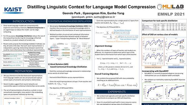 Distilling Linguistic Context for Language Model Compression
