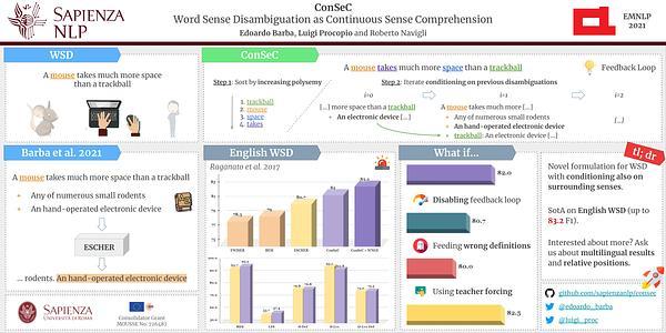 ConSeC: Word Sense Disambiguation as Continuous Sense Comprehension