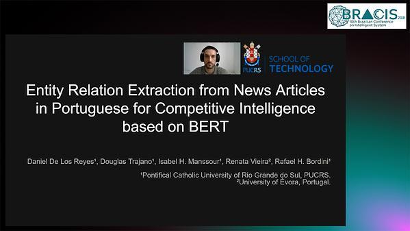 Entity Relation Extraction from News Articles in Portuguese for Competitive Intelligence based on BERT