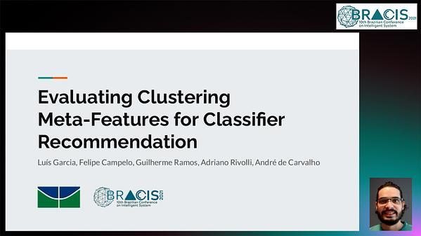 Evaluating Clustering Meta-Features for Classifier Recommendation
