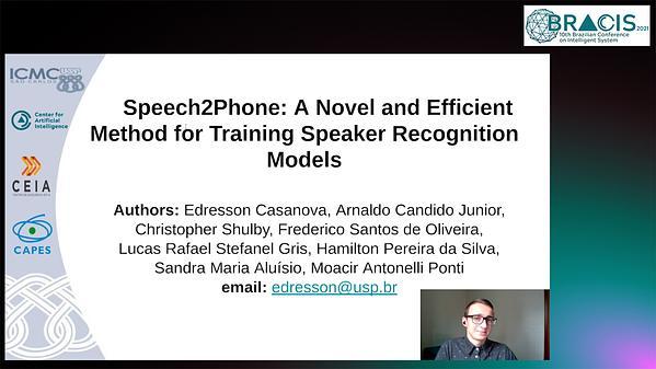 Speech2Phone: A Novel and Efficient Method for Training Speaker Recognition Models
