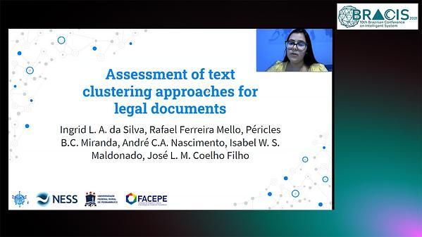 Assessment of text clustering approaches for legal documents