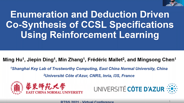 Enumeration and Deduction Driven Co-Synthesis of CCSL Specifications Using Reinforcement Learning